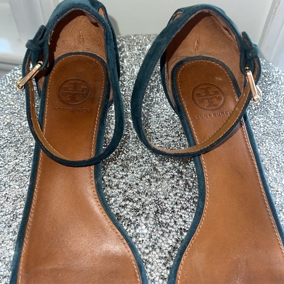 Tory Burch Savannah Wedge Sandals size 9.5 - Picture 3 of 8